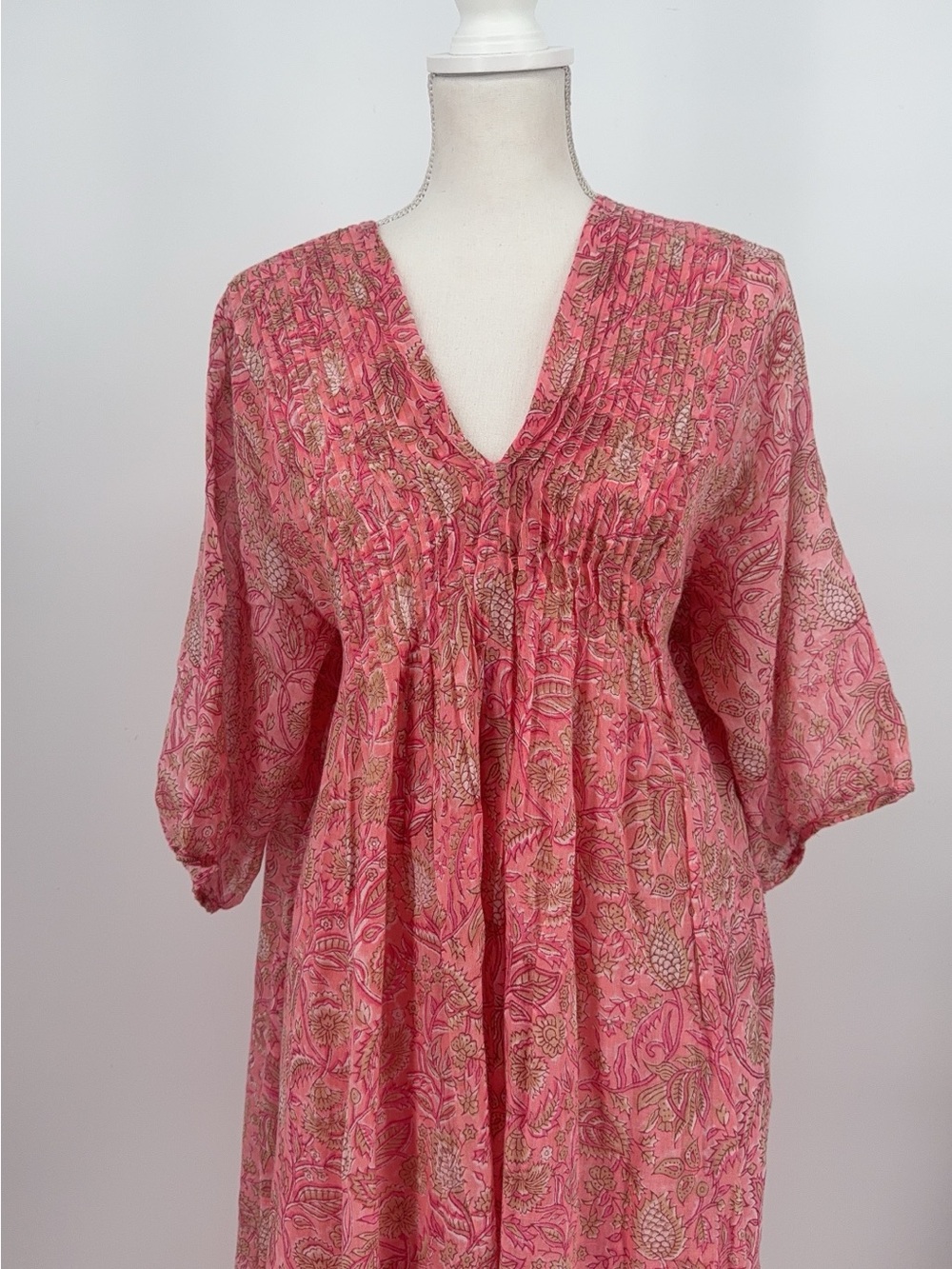 Dolma Skye Cotton Midi Dress in Coral size XL NWOT - Picture 4 of 7